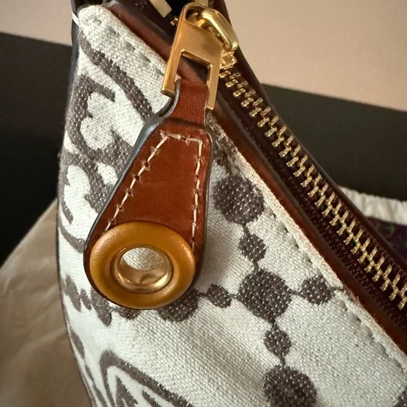 Tory Burch T Monogram Grommet Mini Crescent Crossbody Bag - Picture 7 of 13